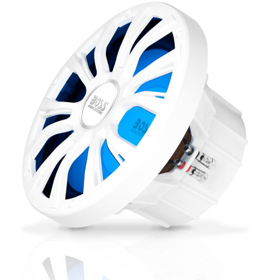 Suncoast Marine and Auto offers Boss Audio 10" MRG10W Subwoofer w/RGB Lighting - White - 800W [MRGB10W]