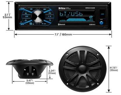 Suncoast Marine and Auto offers Boss Audio MCBK634B.6 Marine Stereo 6.5" Speaker Kit - Black [MCBK634B.6]