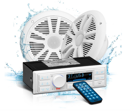 Suncoast Marine and Auto offers Boss Audio MCK500WB.6 Kit w/MR500UAB, 2 MR6W Speakers, MRANT10 Antenna, White Remote [MCK500WB.6]