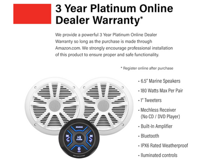 Suncoast Marine and Auto offers Boss Audio MG150W.6 Kit w/MGR150B 2 MR6W Speakers [MG150W.6]