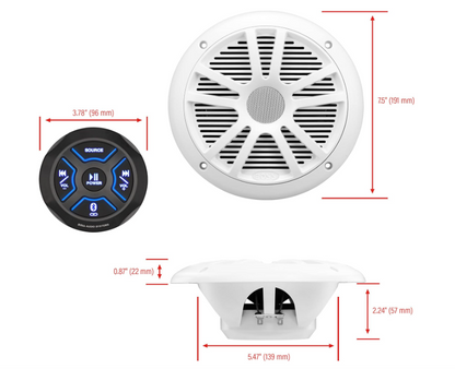 Suncoast Marine and Auto offers Boss Audio MG150W.6 Kit w/MGR150B 2 MR6W Speakers [MG150W.6]
