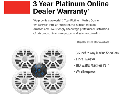 Suncoast Marine and Auto offers Boss Audio MG250W.64 Kit w/MGR150B 2 Pairs of MR6W Speakers [MG250W.64]