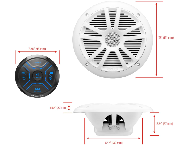 Suncoast Marine and Auto offers Boss Audio MG250W.64 Kit w/MGR150B 2 Pairs of MR6W Speakers [MG250W.64]
