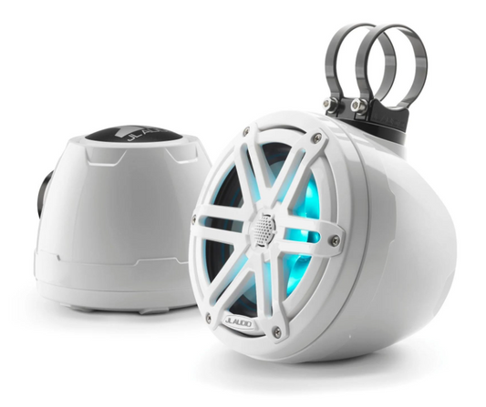 Suncoast Marine and Auto offers JL Audio M3 VeX Series 6.5" Enclosed Coaxial Speakers w/RGB LED Lighting White Sports Grilles - M3-650VEX-Gw-S-Gw-i [010-03258-00]