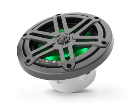 Suncoast Marine and Auto offers JL Audio M3 Marine Speakers 6.5" with LED and Gray Sport Grille (M3-650X-S-Gm-i)
