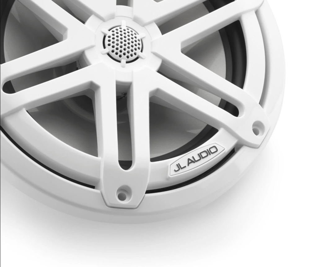 Suncoast Marine Supply offers JL Audio M3-770X-S-Gw 7.7" Marine Coaxial Speakers M3 Series with White Sport Grille