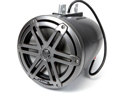 Suncoast Marine and Auto offers JL Audio® M3 Enclosed Tower Speakers 7.7" with Gray Sport Grille (M3-770ETXv3-Sb-S-Gm)
