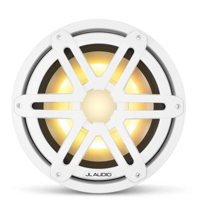Suncoast Marine and Auto offers JL Audio M3 Marine Subwoofer 10" with LED and White Sport Grille (M3-10IB-S-Gw-i-4)
