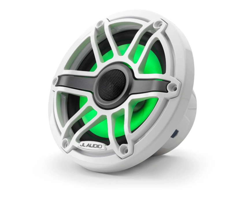 Suncoast Marine and Auto offers JL Audio M6 Marine Speakers 6.5" with LED and White Sport Grille (M6-650X-S-GwGw-i)