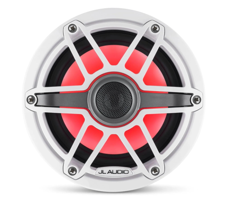 Suncoast Marine and Auto offers JL Audio M6 Marine Speakers 6.5" with LED and White Sport Grille (M6-650X-S-GwGw-i)