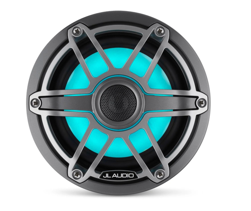 Suncoast Marine and Auto offers JL Audio M6 Marine Speakers 6.5" with LED and Titanium Sport Grille (M6-650X-S-GmTi-i)