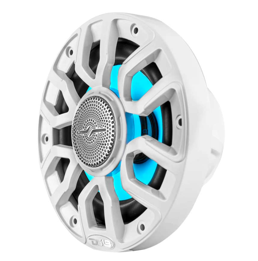 Suncoast Marine and Auto offers DS18 8" 2-Way Coaxial Marine Speakers w/Digital LED Lights Bullet Tweeter - White - 175W, 4-Ohm [NXL-IQ8/WH]