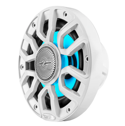 Suncoast Marine and Auto offers DS18 8" 2-Way Coaxial Marine Speakers w/Digital LED Lights Bullet Tweeter - White - 175W, 4-Ohm [NXL-IQ8/WH]