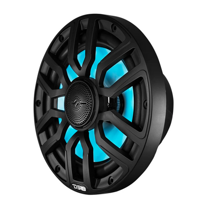 Suncoast Marine and Auto offers DS18 8" 2-Way Coaxial Marine Speakers w/Digital LED Lights Bullet Tweeter - Black 175W, 4-Ohm [NXL-IQ8/BK]