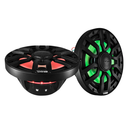 Suncoast Marine and Auto offers DS18 8" 2-Way Coaxial Marine Speakers w/Digital LED Lights Bullet Tweeter - Black 175W, 4-Ohm [NXL-IQ8/BK]