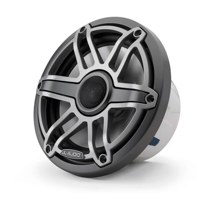 Suncoast Marine and Auto offers JL Audio M6 Marine Speakers 7.7" with Titanium Sport Grille (M6-770X-S-GmTi)