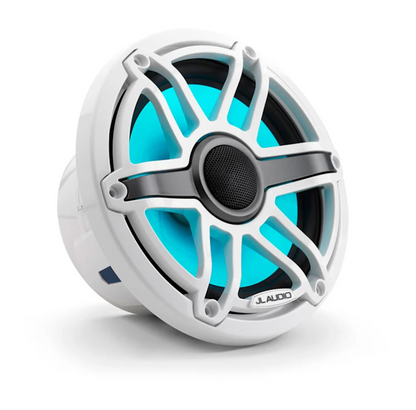 Suncoast Marine and Auto offers JL Audio M6 Marine Speakers 7.7" with LED and White Sport Grille (M6-770X-S-GwGw-i)