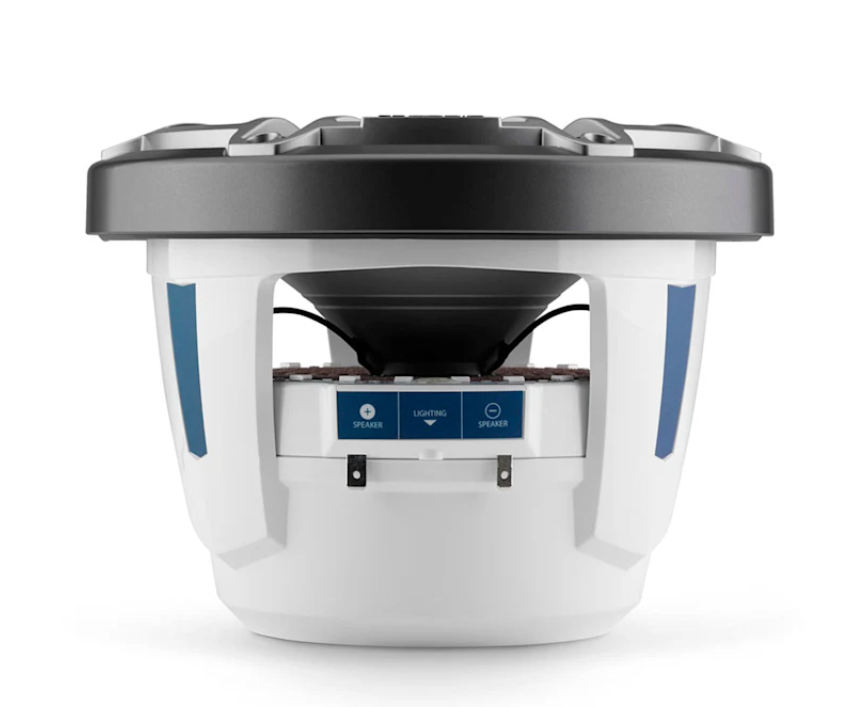 Suncoast Marine and Auto offers JL Audio M6 Series 8.8" Marine Coaxial Speakers w/Grey Metallic Sport Grille Transflective LED Lighting - M6-880X-S-GmTi-i [010-03099-00] — 8.8" Marine Coaxial Speakers, Gunmetal and Titanium Sport Grilles with RGB LED Lighting. Model # 19432889 