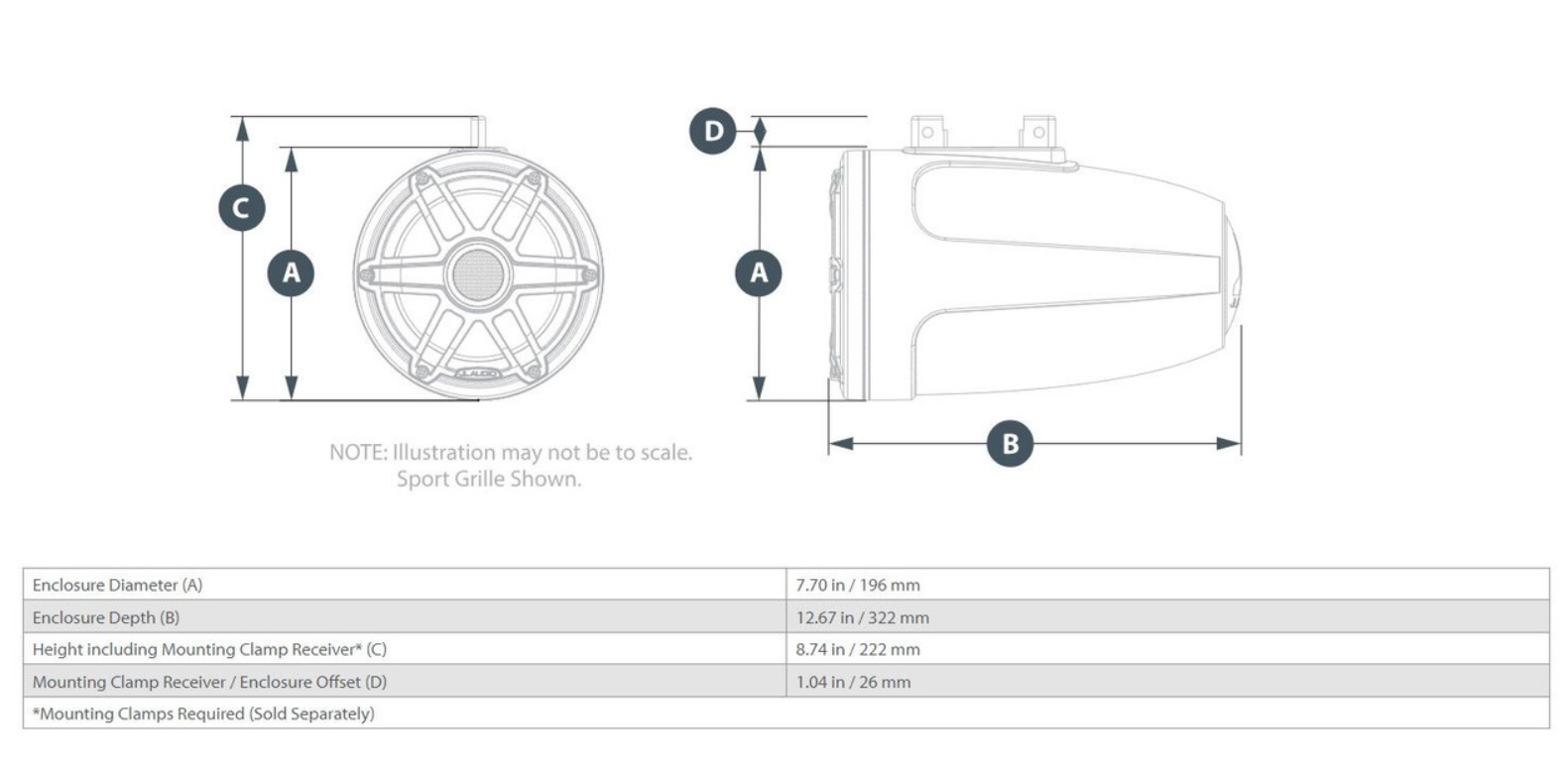 Suncoast Marine and Auto offers JL Audio® M6 Enclosed Tower Speakers 7.7" with Titanium Sport Grille (M6-770ETXv3-Sb-S-GmTi)