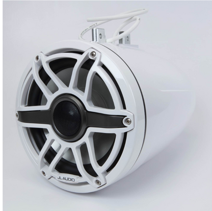 Suncoast Marine and Auto offers JL Audio® M6 Enclosed Tower Speakers 8.8" with White Sport Grille (M6-880ETXv3-Gw-S-GwGw)