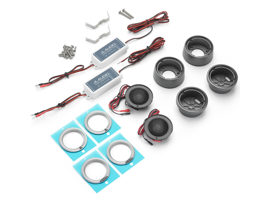 Suncoast Marine and Auto offers JL Audio M6 Marine Component Tweeter 1" with Gray Mounting Cups and Titanium Trim Ring (M6-100CT-C/S-GmTi)