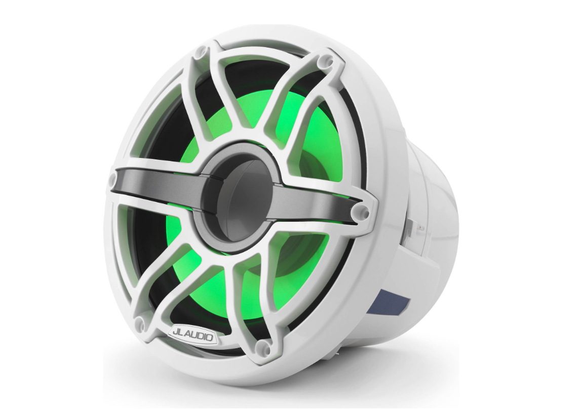 Suncoast Marine and Auto offers JL Audio M6 Marine Subwoofer 8" LED and White Sport Grille (M6-8IB-S-GwGw-i-4)