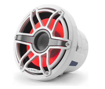 Suncoast Marine and Auto offers JL Audio M6 Marine Subwoofer 8" LED and White Sport Grille (M6-8IB-S-GwGw-i-4)
