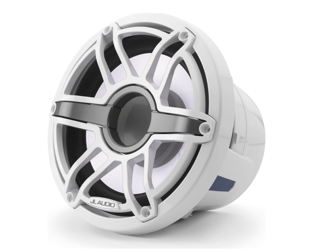 Suncoast Marine Supply offers JL Audio M6-8IB-S-GwGw-i-4 8" Marine Subwoofer M6 Series with LED and White Sport Grille