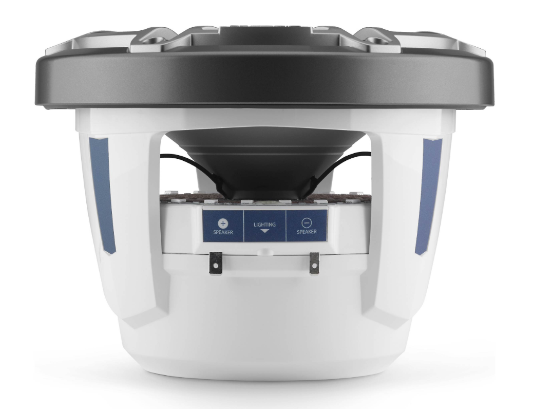 Suncoast Marine and Auto offers JL Audio M6 8" Marine Subwoofer w/Titanium Sport Grille Transflective LED Lighting - M6-8IB-S-GmTi-i-4 [010-03082-00] M6-8IB-S-GmTi-i-4 8" Marine Subwoofer Driver, Gunmetal & Titanium Sport Grille with RGB LED Lighting. Model # 19432608 