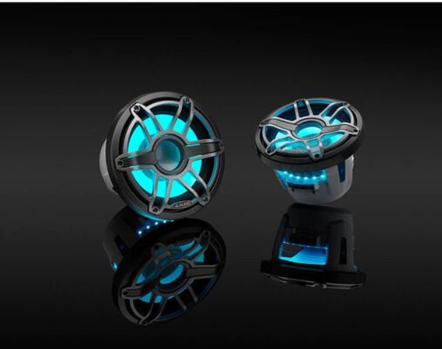 Suncoast Marine and Auto offers JL Audio M6 8" Marine Subwoofer w/Titanium Sport Grille Transflective LED Lighting - M6-8IB-S-GmTi-i-4 [010-03082-00] M6-8IB-S-GmTi-i-4 8" Marine Subwoofer Driver, Gunmetal & Titanium Sport Grille with RGB LED Lighting. Model # 19432608 
