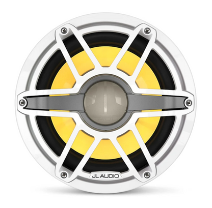 Suncoast Marine and Auto offers JL Audio M6 Marine Subwoofer 10" with LED and White Sport Grille (M6-10IB-S-GwGw-i-4)