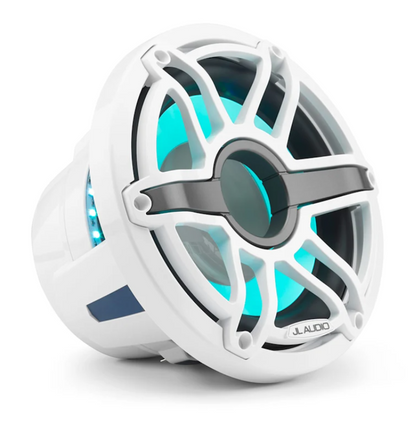 Suncoast Marine and Auto offers JL Audio M6 Marine Subwoofer 10" with LED and White Sport Grille (M6-10W-S-GwGw-i-4)