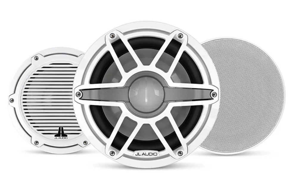 Suncoast Marine and Auto offers JL Audio M6 Marine Subwoofer 10" with LED and White Sport Grille (M6-10W-S-GwGw-i-4)