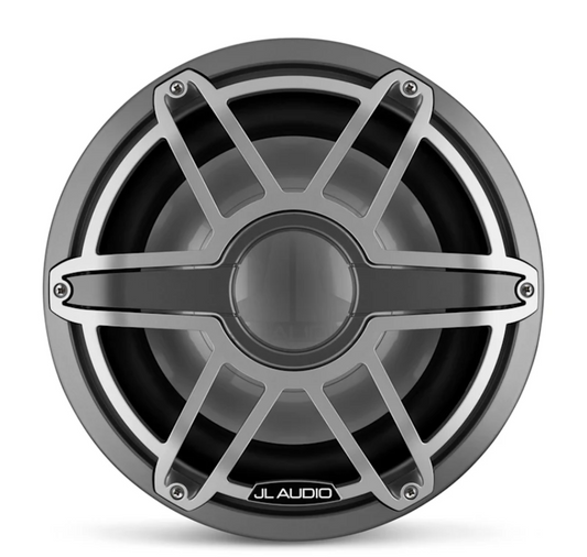 Suncoast Marine and Auto offers JL Audio M7 12" Marine Subwoofer w/Titanium Sport Grille - M7-12IB-S-GmTi-4 [010-03288-00] Watts RMS: 600w; size: 12 inch; marine subwoofer without enclosure; stunning bass in open-air applications