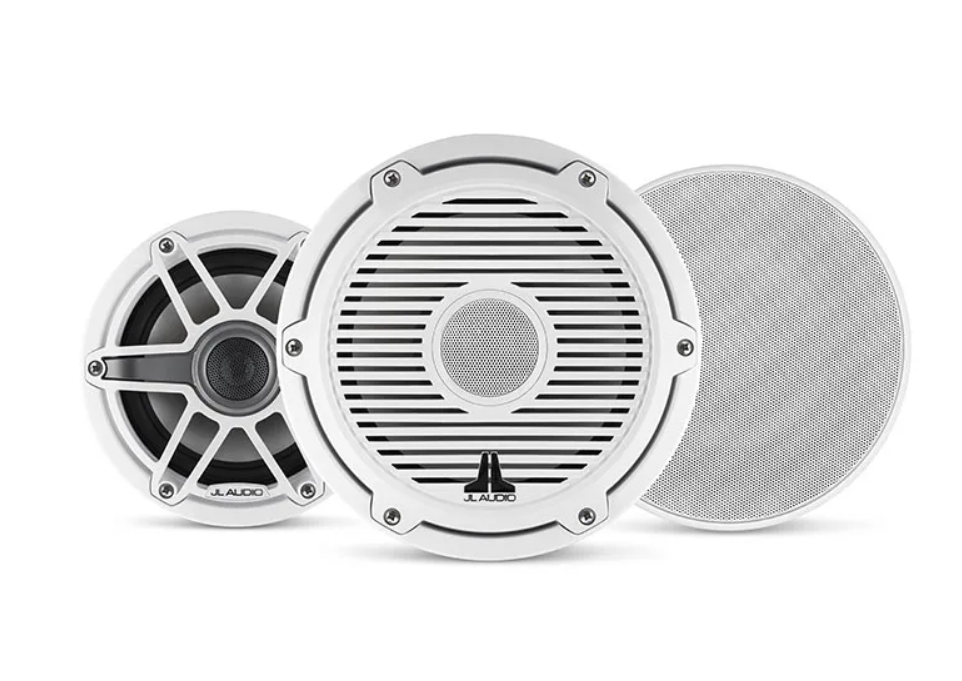 Suncoast Marine and Auto offers JL Audio® M6 Marine Speakers 7.7" with Black Luxe Grille (Single) (M6-770X-L-SbSb-Single)