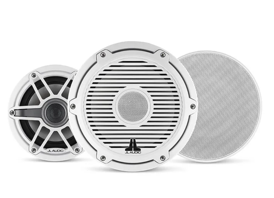 Suncoast Marine and Auto offers JL Audio® M6 Marine Speakers 7.7" with White Luxe Grille (Single) (M6-770X-L-GwSw-Single)