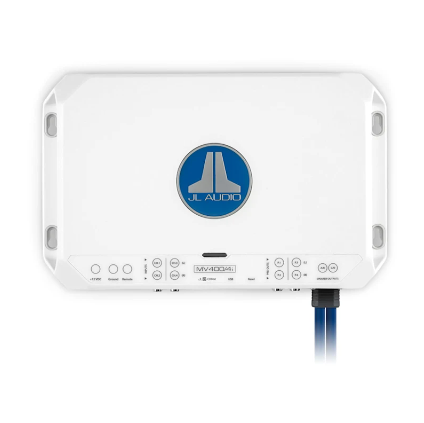 Suncoast Marine and Auto offers JL Audio MVi Marine Amplifier 4 Channel Full-range Marine Amplifier (400 watts) (MV400/4i)
