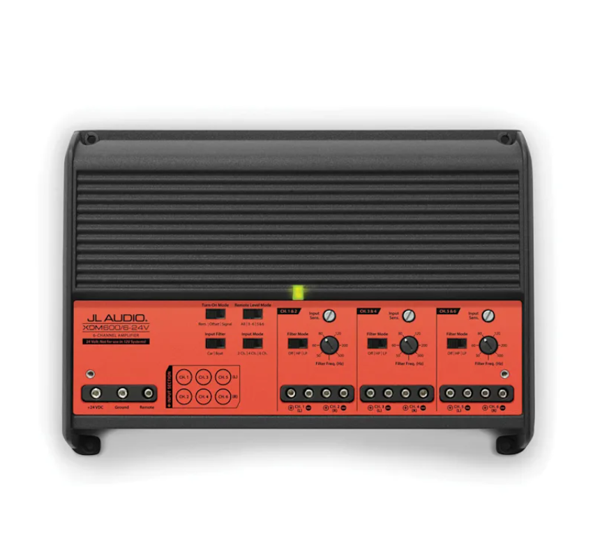 Suncoast Marine and Auto offers JL Audio XDM Car and Marine Amplifier 6 Channel Full-Range Car and Marine Amplifier for 24 V Systems (600 W) (XDM600/6-24V)