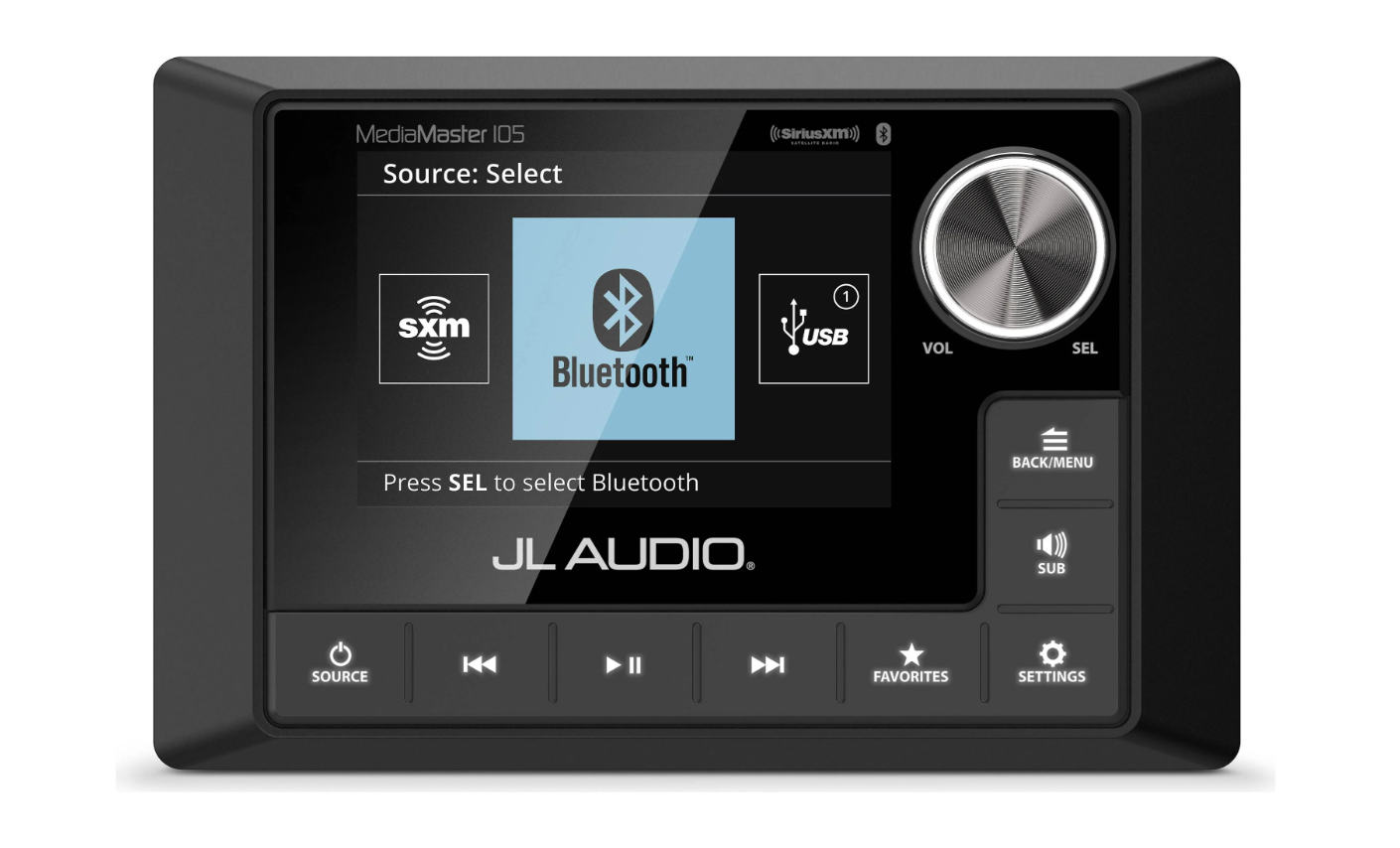 Suncoast Marine and Auto offers JL Audio MediaMaster 105 Weatherproof Source Unit (Full Color LCD Display) (MM105)