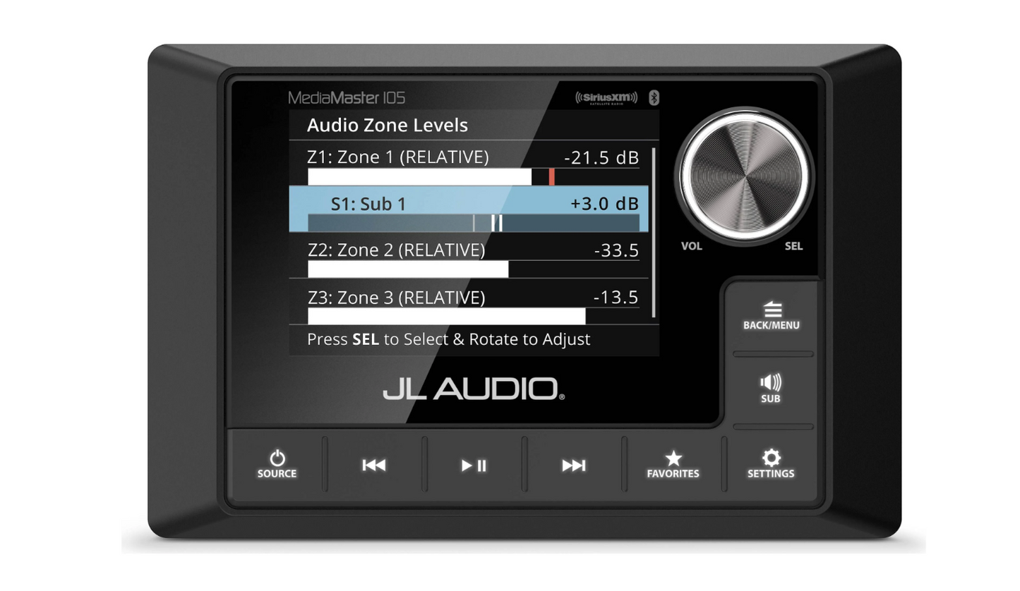 Suncoast Marine and Auto offers JL Audio MediaMaster 105 Weatherproof Source Unit (Full Color LCD Display) (MM105)