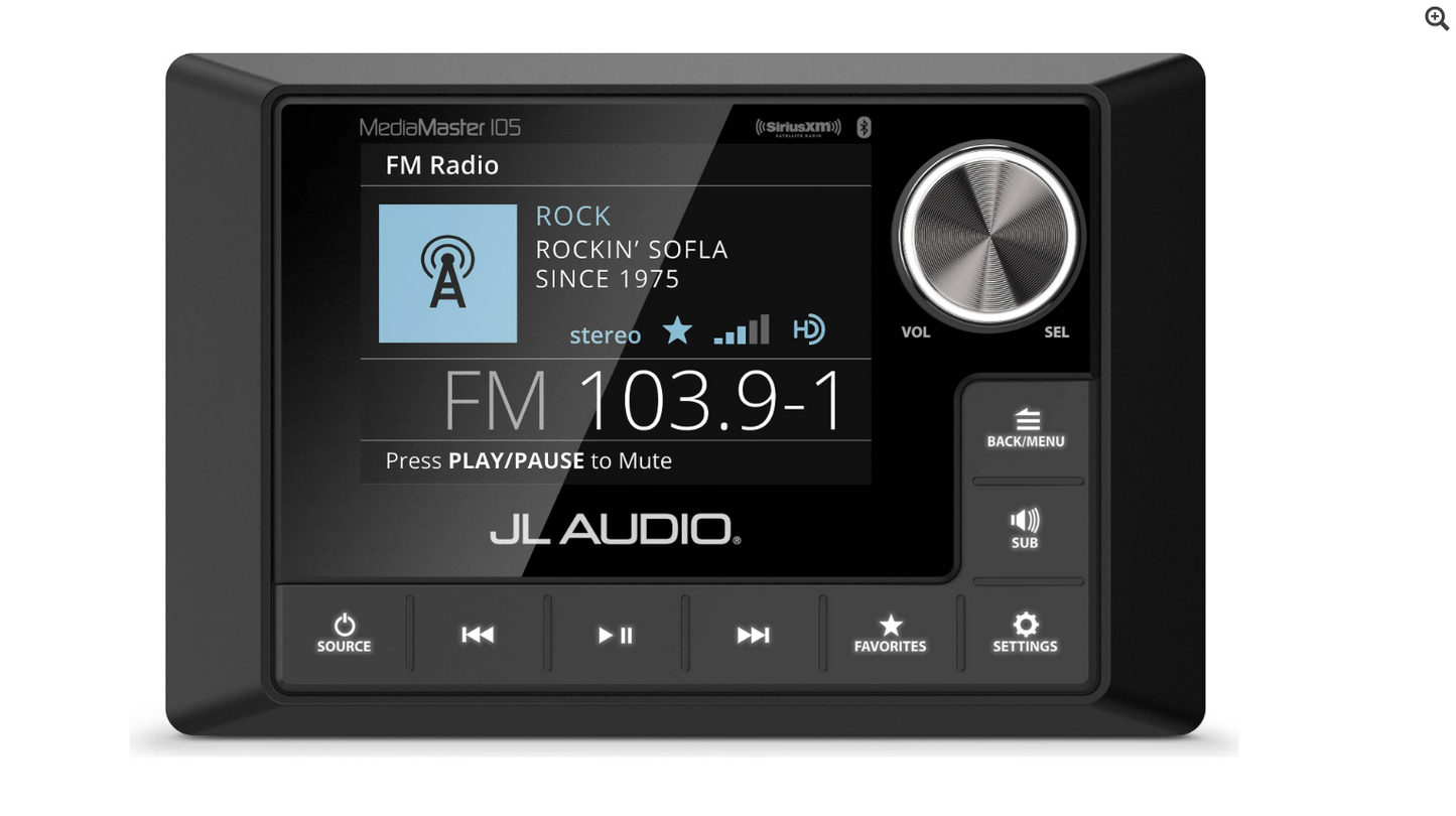 Suncoast Marine and Auto offers JL Audio MediaMaster 105 Weatherproof Source Unit (Full Color LCD Display) (MM105)