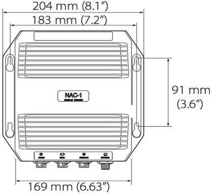 Suncoast Marine and Auto offers Simrad NAC-1 Autopilot Computer [000-11769-001] The NAC-1 is the autopilot system's center, for boats up to 9m, with easy install, hydraulic/cable steer options, and virtual rudder feedback.