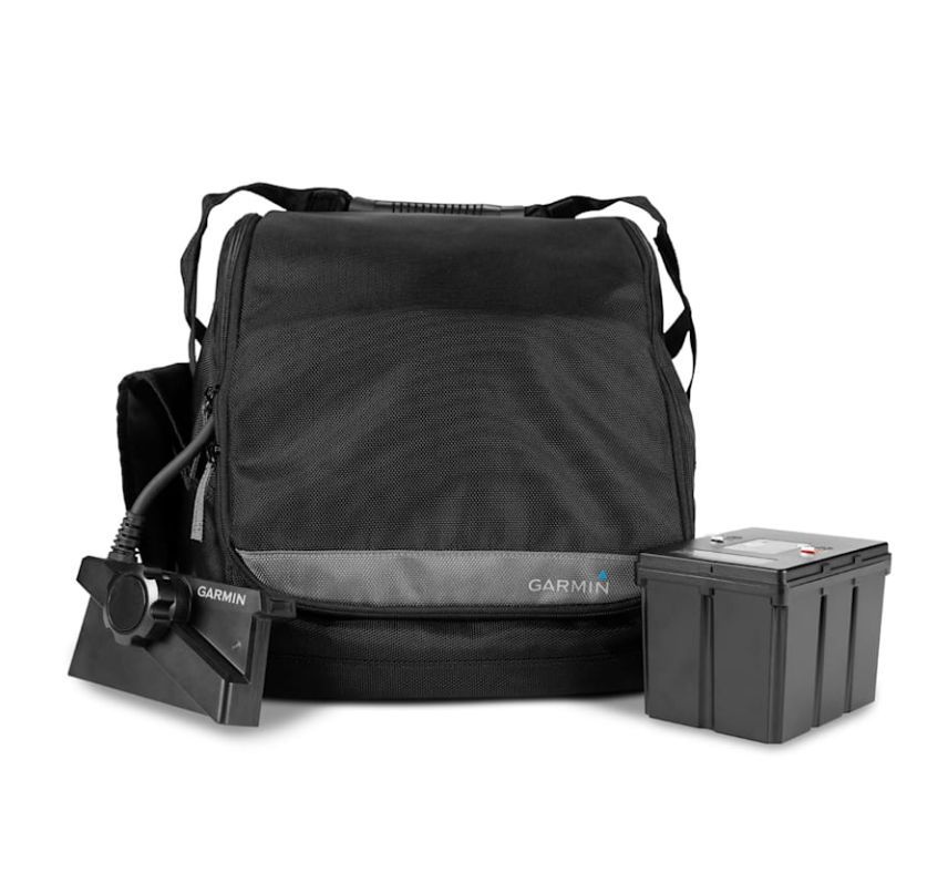 Suncoast Marine Supply offers Garmin LiveScope Plus Lithium-ion Ice Fishing Bundle