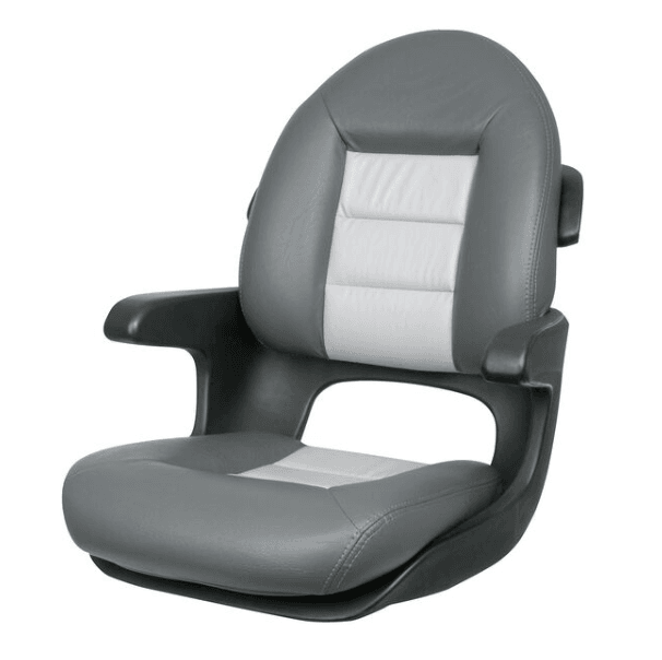 Suncoast Marine and Auto offers TEMPRESS Elite Helm Seat, High Back, Charcoal/Gray (57017) Model #409798