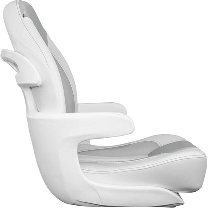 Suncoast Marine and Auto offers TEMPRESS ProBax Captain's Helm Seat with Arms (68364) (White / Gray / Pearl White) (20978136)