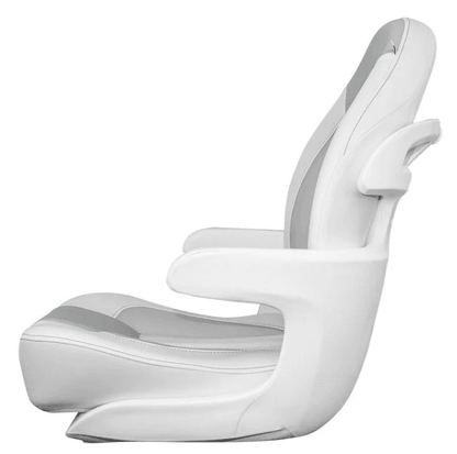 Suncoast Marine and Auto offers TEMPRESS ProBax Captain's Helm Seat with Arms (68364) (White / Gray / Pearl White) (20978136)