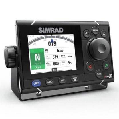 Suncoast Marine and Auto offers Simrad A2004 Autopilot Control Display [000-13895-001] The A2004 is a dedicated autopilot controller with a Simrad interface, a rotary dial, a 4.1-inch color display, and automated turn patterns.