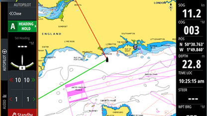 Suncoast Marine and Auto offers BG Zeus™ 3S 16 - 16 inch Multi-Function Sailing Display (000-15410-001) Autopilot view