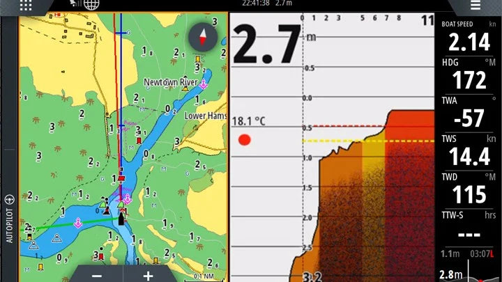 Suncoast Marine and Auto offers BG Zeus™ 3S 16 - 16 inch Multi-Function Sailing Display (000-15410-001) Forward scan view
