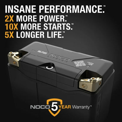 Suncoast Marine and Auto offers NOCO Lithium 12V Lithium Powersport Battery Group 20 battery 7Ah and 600-amps NLP20
